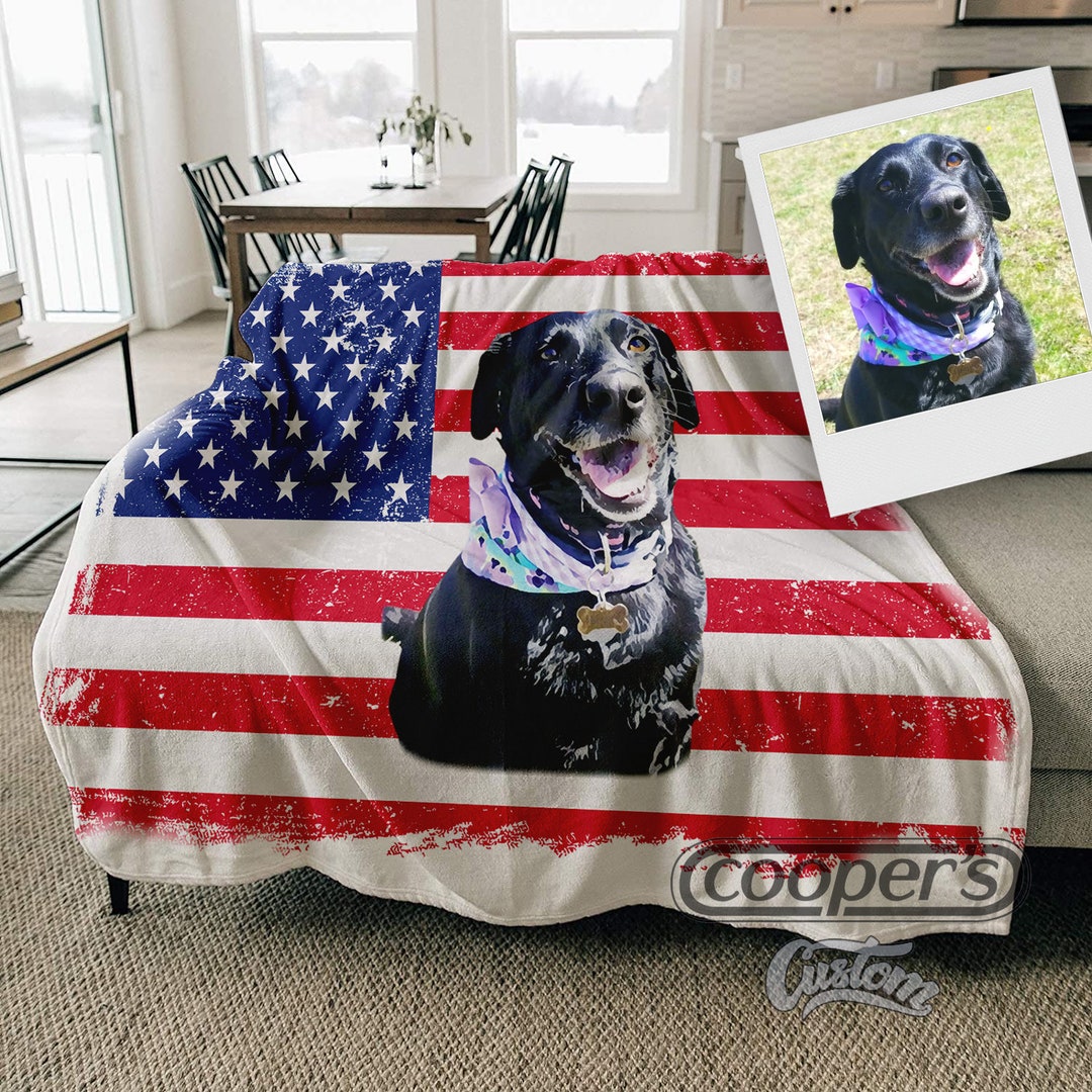Custom Pet Blanket Using Pet Photo Name Custom Dog Blanket Personalized