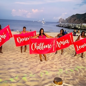 Personalized Script Name Beach Towel: Custom Vacation Gift