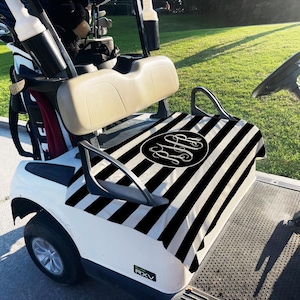 Custom Monogrammed Premium Cloth Golf Cart Seat Cover