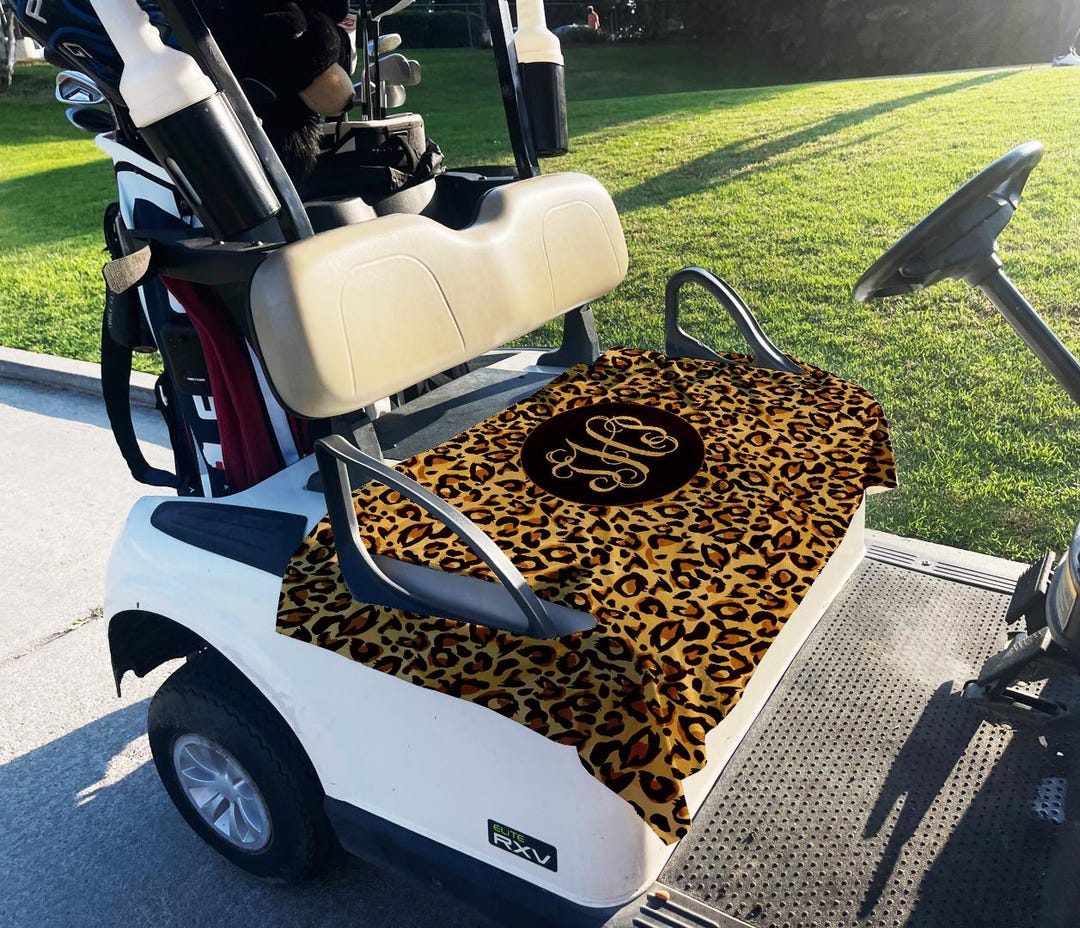 カスタムフォトゴルフカートシートカバー：モノグラム入り布製、米国製