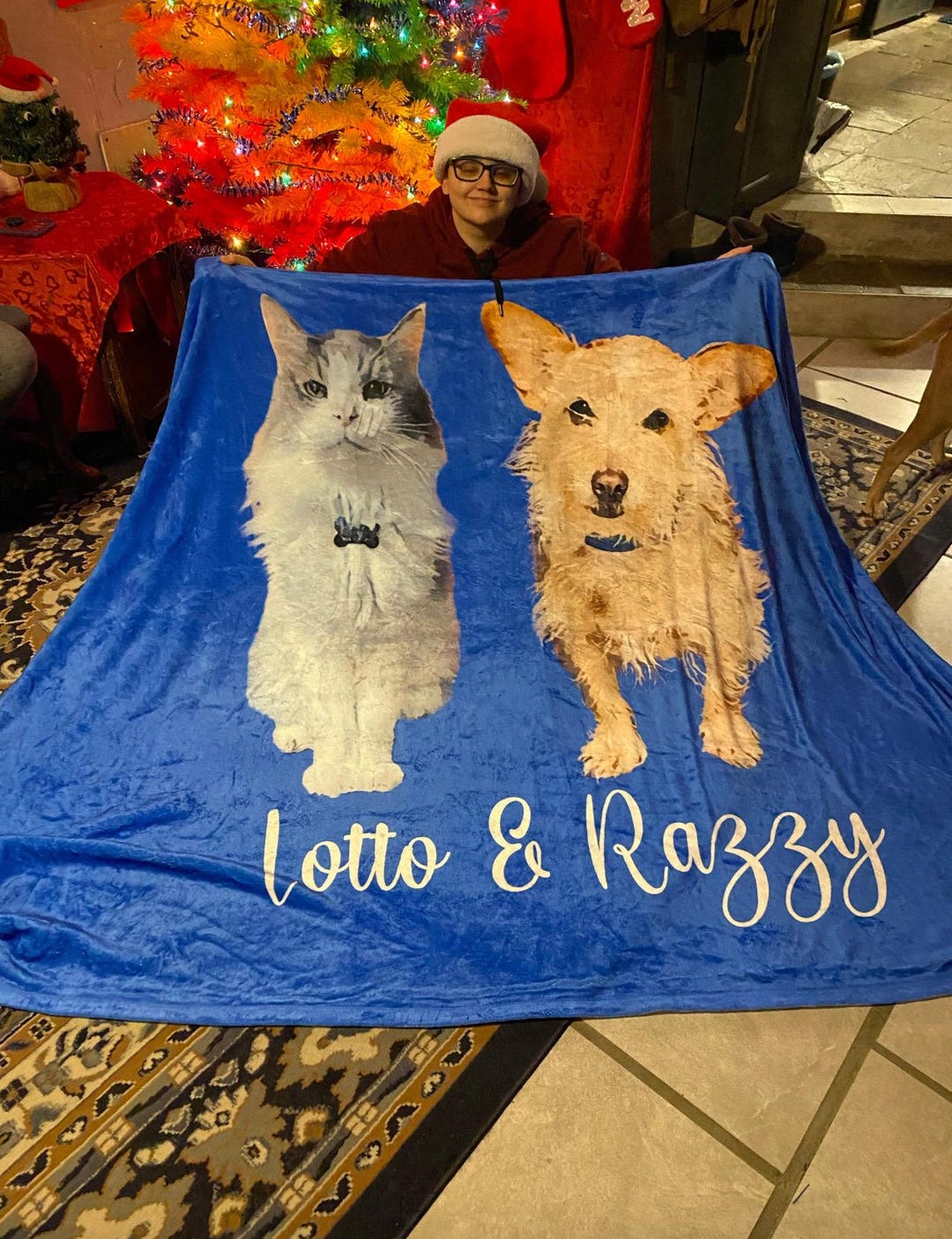 Custom Pet Photo Blanket: Personalized Dog or Cat Blanket - Etsy
