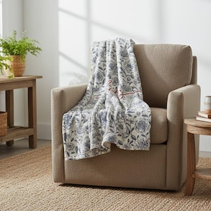 Personalized Watercolor Floral Blanket: Custom Name Minky or Sherpa image 10