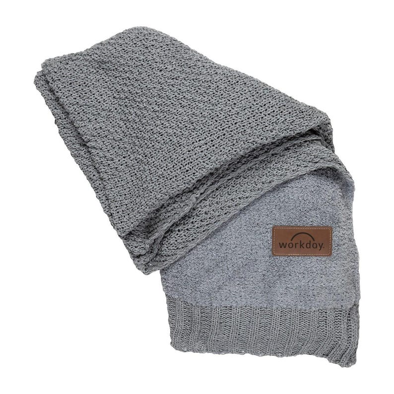 Double Fleece Cable Knit Throw Blanket, Christmas Hostess Gift