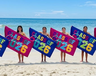 Personalized Name Beach Towel: Bold Font, Custom Pool Towel