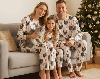Custom Christmas Design Pet Portrait Pajamas: Personalized Dog/Cat Photo Lounge Pet Lover