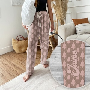 Pantalones de pijama personalizados: pantalones suaves para estar en casa con nombre personalizado