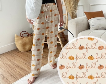 Boho Pumpkin Pajama Pants: Personalized Fall Loungewear