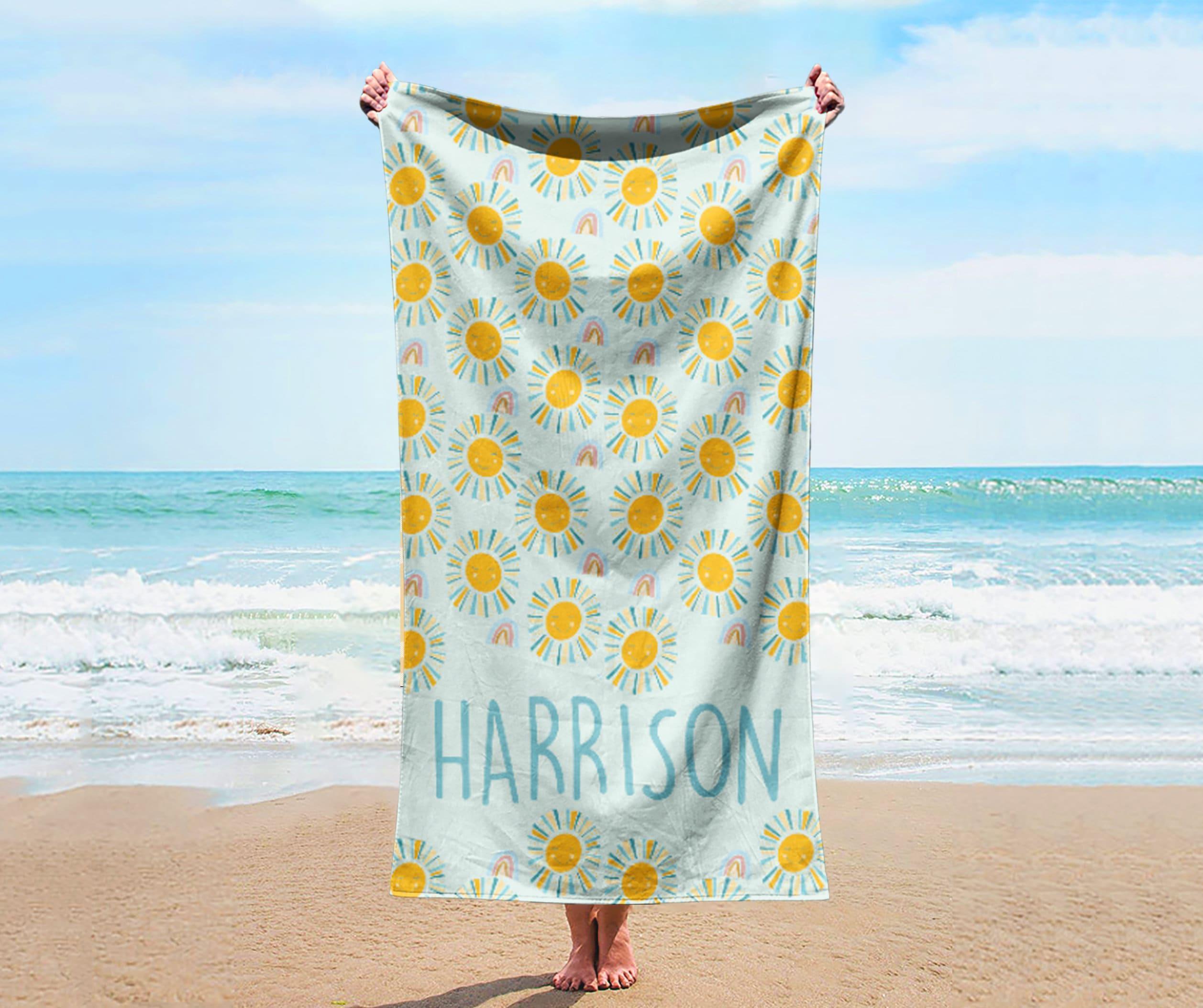 100% Cotton Loop Terry Beach Towel - 30 X 60 Inches, Extra Soft, Black