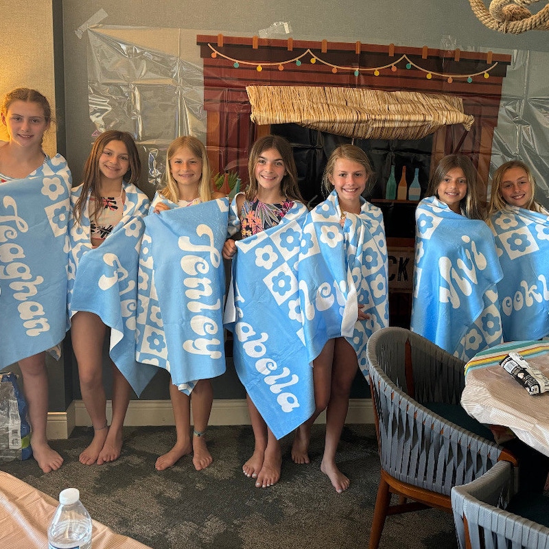 NEW Style Personalized Beach towel with Name, Custom beach towel gift, Birthday Anniversary Gift