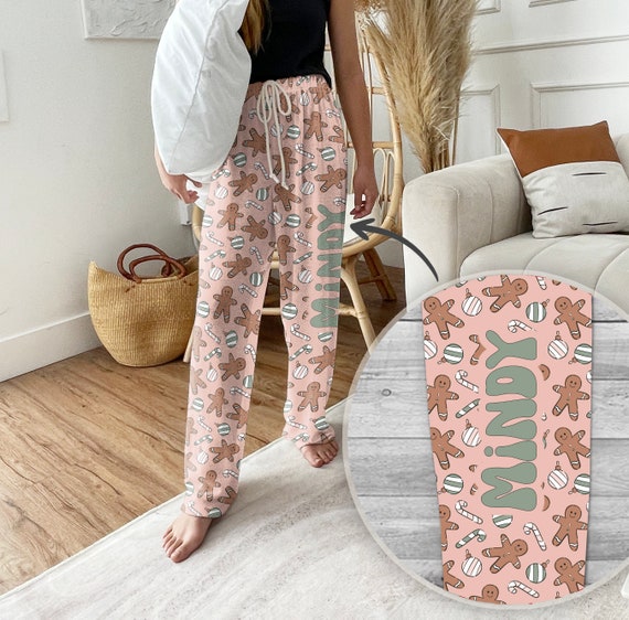 Personalized Pajama Pants Vintage Christmas Groovy Style Christmas Pajama Pants Family Pajama Sets custom Pajamas Holiday Gifts Etsy UK