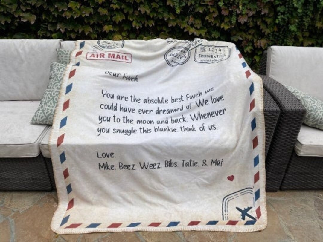 Personalized Love Letter Blanket Handwriting Blankets for Etsy