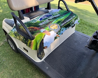 Custom Photo Golf Cart Seat Cover: Personalized Monogram Waterproof Cloth