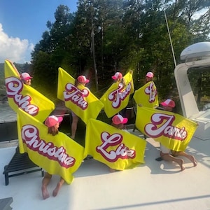 Personalized Retro Beach Towel: Custom Name, Vacation Gift