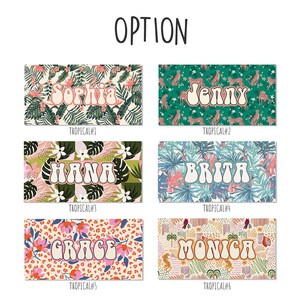 Personalized Tropical Floral Beach Towel, Custom Name Pool Towel, Summer Vacation Gift image 10