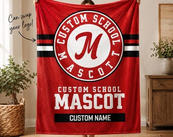 Coperta personalizzata per la tua squadra sportiva, in pile con nome personalizzato, regalo per bambini