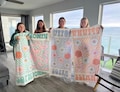 Personalized Retro Beach Towel: Custom Name, Vibrant Colors