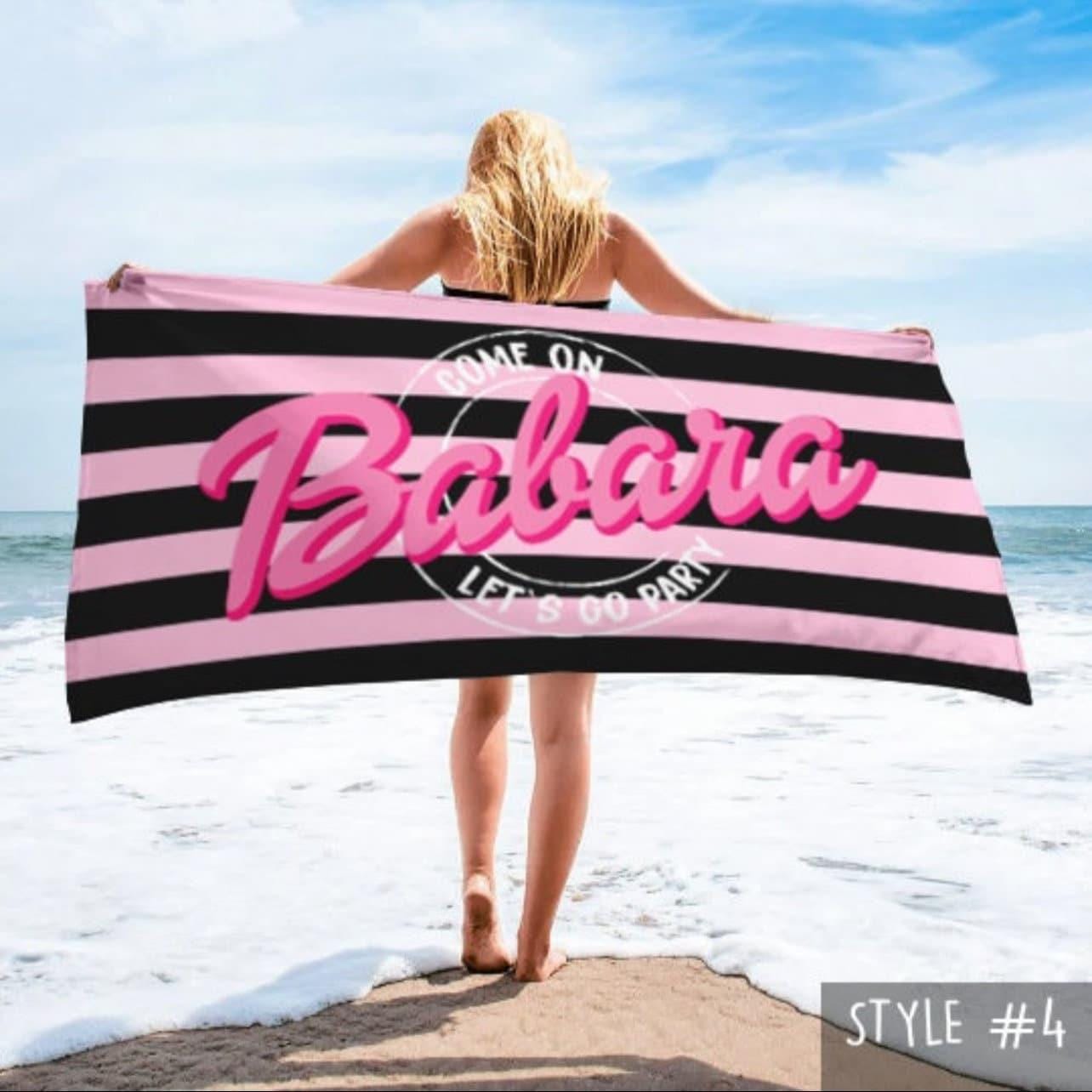Personalized Beach Towel with Name Custom Design - Adult and Kids Bath Towel, Pool Towel Gift for Anniversaries, Birthdays & Vacations