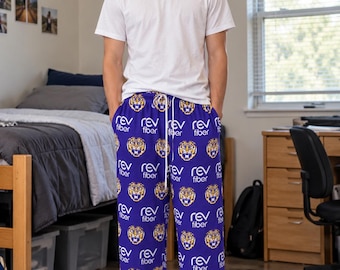 Custom Company Logo or Sports Team Pajama Pants, Personalized Team & Company Lounge Pants