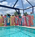 Groovy Retro Personalized Beach Towel: Custom Name Bath Towel