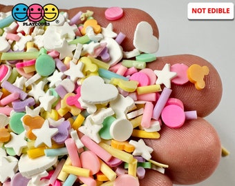 10grams Fake Sprinkle Pastel Color Mix - Polymer Clay Sprinkles, Fimo Slices, Confetti, Slime Supplies Fake Bake Tumbler Shake PLAYCODE3