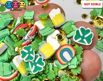 10grams Leprechaun Party Mix Beer Rainbow Gold Coin Shamrock Hat Slime Supplies Fake Bake Tumbler Shaker Card Filler PLAYCODE3