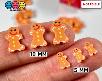 10grams 10/5mm Gingerbread Man Fimo Slices Polymer Clay Fake Sprinkles Christmas Slime Supplies Fake Bake Tumbler Shaker Card PLAYCODE3