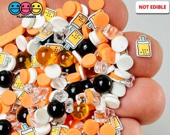 10grams Boba Tea Mixes Beads Clay Sprinkles Slime Supplies Fake Bake Tumbler Shaker Card Filler Slushie PLAYCODE3