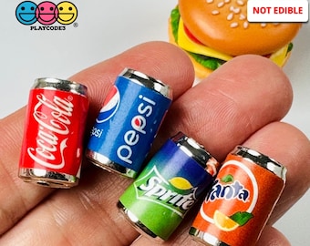 10/12pcs Soda Can Mini Charms Decoden 4 Types Slime Supplies Cabochon Prop Dollhouse Soft Drink PLAYCODE3