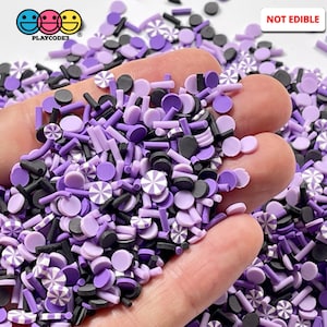 10grams Purple Candy Eater Mix Fimo Slices Fake Sprinkles Candies Halloween Slime Supplies Fake Bake Tumbler Shaker Card Filler PLAYCODE3