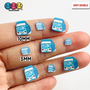 10grams 5/10mm Milk Carton Kawaii Face Fimo Slices Fake Clay Sprinkles Slime Supplies Fake Bake Blue Decoden Jimmies Funfetti PLAYCODE3