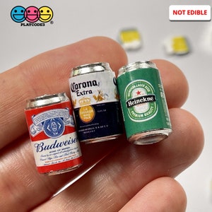 9pcs Beer Cans 3 Kinds Miniature Can Fake Beers Charm Cabochons Slime Supplies See Size Details in Description Cabochons Decoden PLAYCODE3