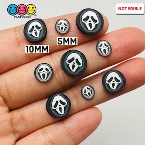 10grams 5mm/10mm Ghost Mask Spooky Fimo Slices Fake Sprinkles Halloween Funfetti Slime Supplies Fake Bake Tumbler Filler PLAYCODE3