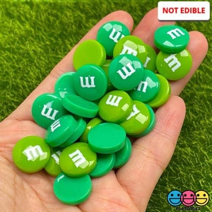 30pcs Fake Candies Saint Patrick&#39;s Day Colors Mix Colors Candy Charms Flat back Cabochons Slime Supplies Fake Bake Faux Food  PLAYCODE3