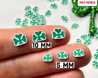 10grams Shamrock Clover Saint Patrick's Day Fake Sprinkles Fimo Jimmies Slime Supplies Fake Bake Tumbler Shaker Card Filler PLAYCODE3