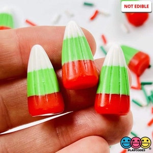 Christmas Cabochons, Fake Candy Corn Props, Fake Candy for Decorations