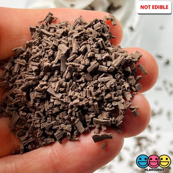 10grams Shaved Shredded Chocolate Crumbs Cookie Crumbles Faux Food Realistic Fake Bake Topper Slime Supplies Embellishment PLAYCODE3