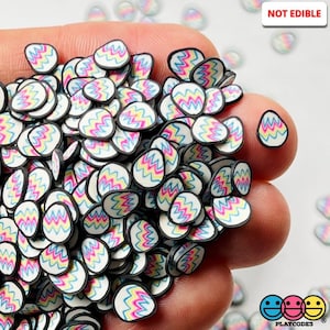 10grams Easter Eggs Colorful Pattern Fimo Fake Sprinkles Confettti Funfetti Slime Supplies Fake Bake Tumbler Shaker Card Filler PLAYCODE3
