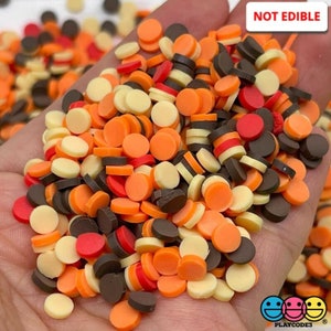10grams Confetti Disc Polymer Clay Fake Sprinkles Fall Harvest Thanksgiving Halloween Mixed Resin Shaker Jimmies Slime Supplies PLAYCODE3