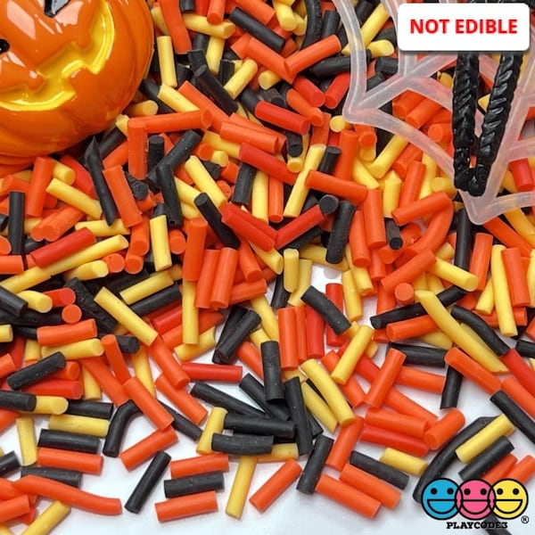 10grams Fake Polymer Clay Sprinkles Slime Supplies Accessories Craft Miniature Halloween, Fall, Harvest, Jimmies PLAYCODE3