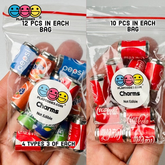 10/12pcs Soda Can Mini Charms Decoden 4 Types Slime Supplies