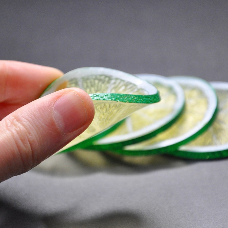 10pcs Orange Lemon Lime Slices 3D Charms Realistic Fake Food Etsy