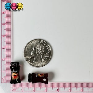 Instant Coffee Jar Mug Miniature Can Dollhouse Fake Mini Charm Cabochons 10 Pcs