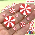 10grams 5mm/10mm/20mm Red Peppermint Pinwheel Candy Fake Sprinkles Fimo Christmas Slime Supplies Jimmies Tumbler Shaker Filler PLAYCODE3