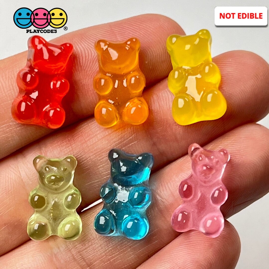 Small Gummy Bears Silicone Mold, Gummy Candy Silicone Mold in Bear Shape, Kawaii Resin Cabochon Making, Decoden Supplies, Flexible Animal Mold