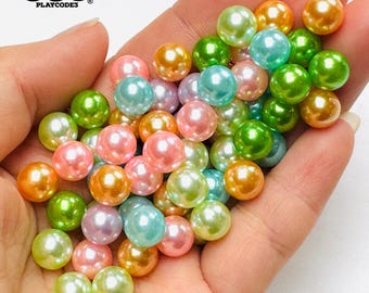 20grams No-Hole 8mm Pastel Colors Acrylic Beads Easter Decoden Funfetti Slime Supplies Fake Bake Tumbler Shaker Card Filler PLAYCODE3