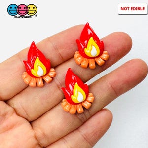 10pcs Camp Fire Flame Flatback Charm Camping Craft Supply PLAYCODE3