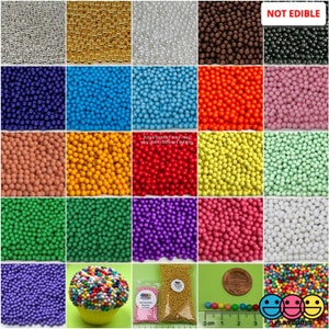 20grams 4mm Nonpareil Acrylic Caviar Beads Faux Sprinkles  Decoden Jimmies Resin 20 Colors Slime Supplies Crafting Supply PLAYCODE3