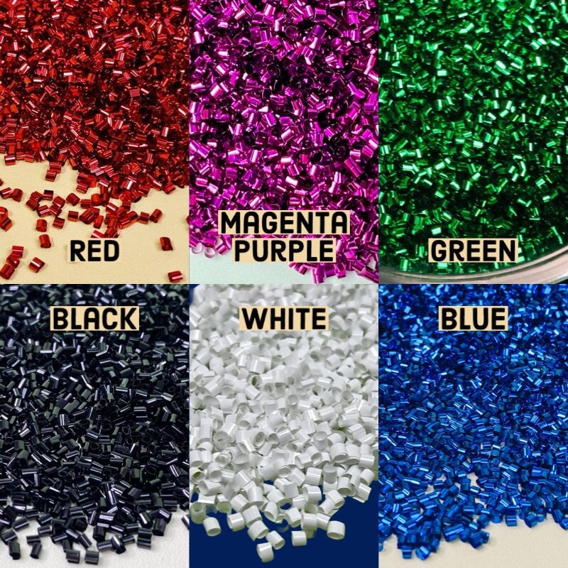Betelgeuse Iridescent Metallic Crispy Bingsu Beads for Crunchy Slime,  Iridescent Straw Beads, 3D Glitter, Slime Supply, 
