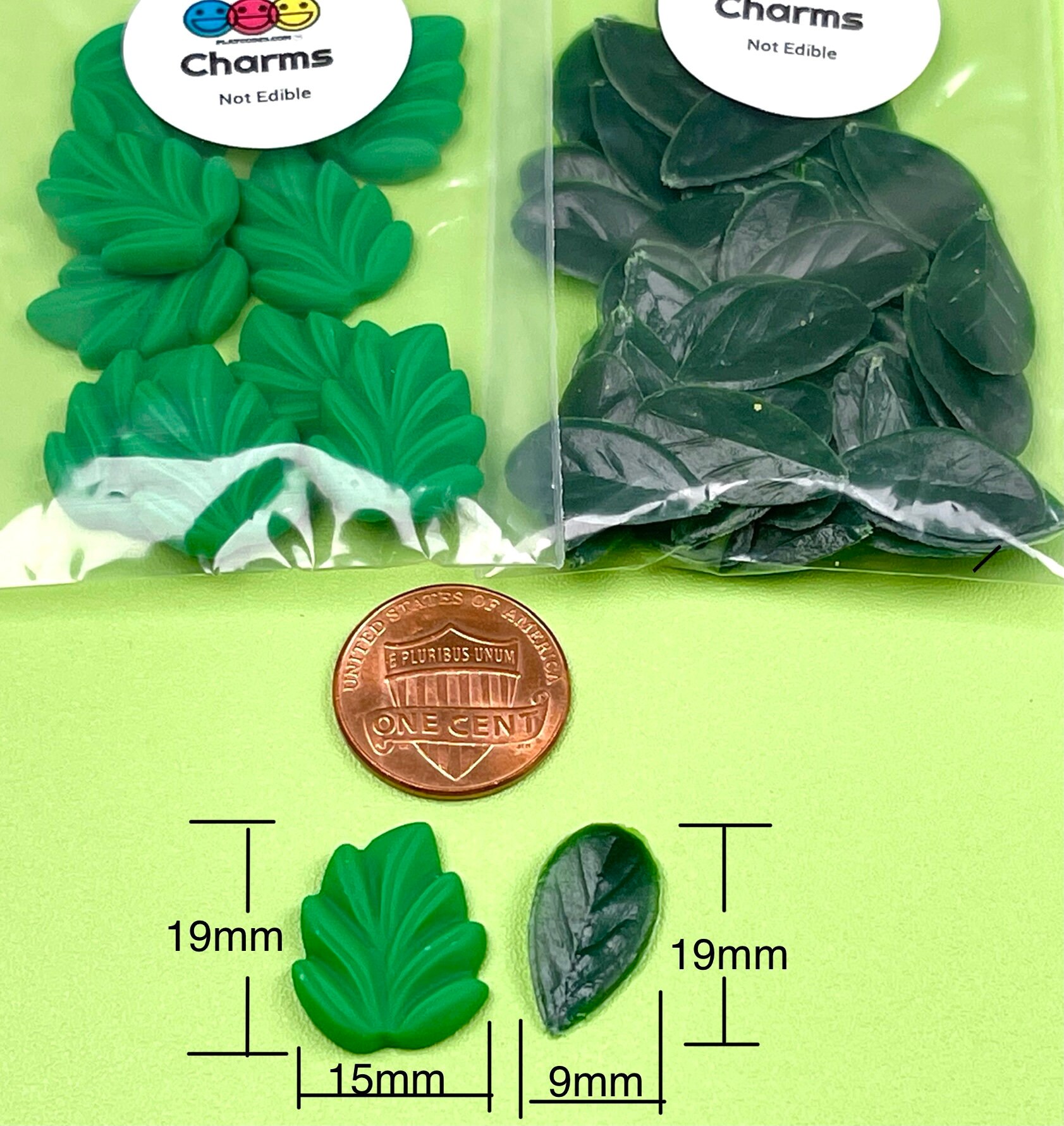 100pcs Fake Green leaves 10pcs Plastic and Resin Flatback Leaf Etsy