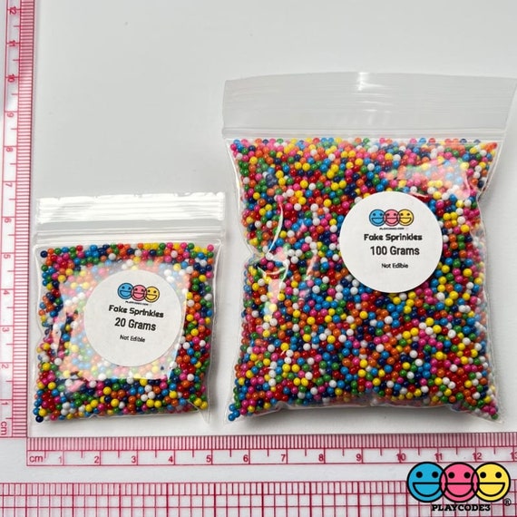 Rainbow Mix, Assorted Sprinkles With Cab, Faux Sprinkles, NON